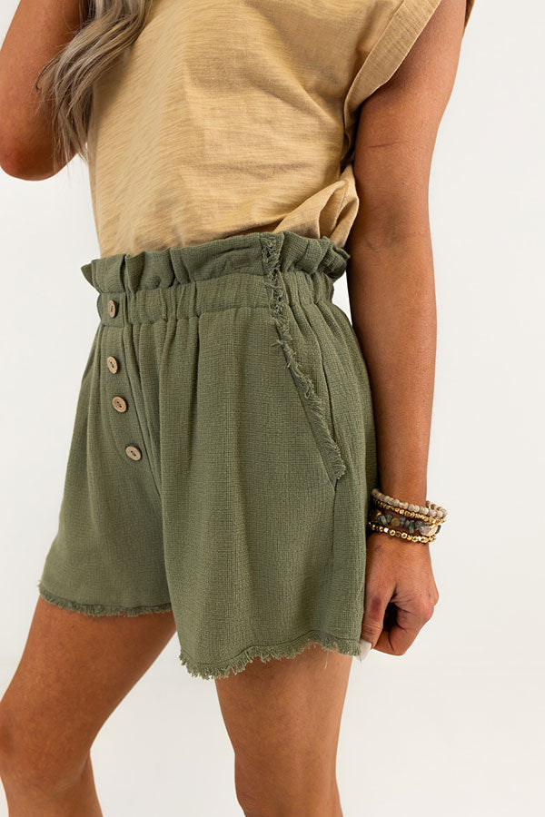 Sunny Garden Linen-Blend Shorts Image - 4