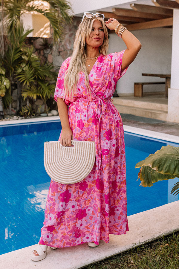 Just Met You Floral Maxi in Pink Curves Image - 3