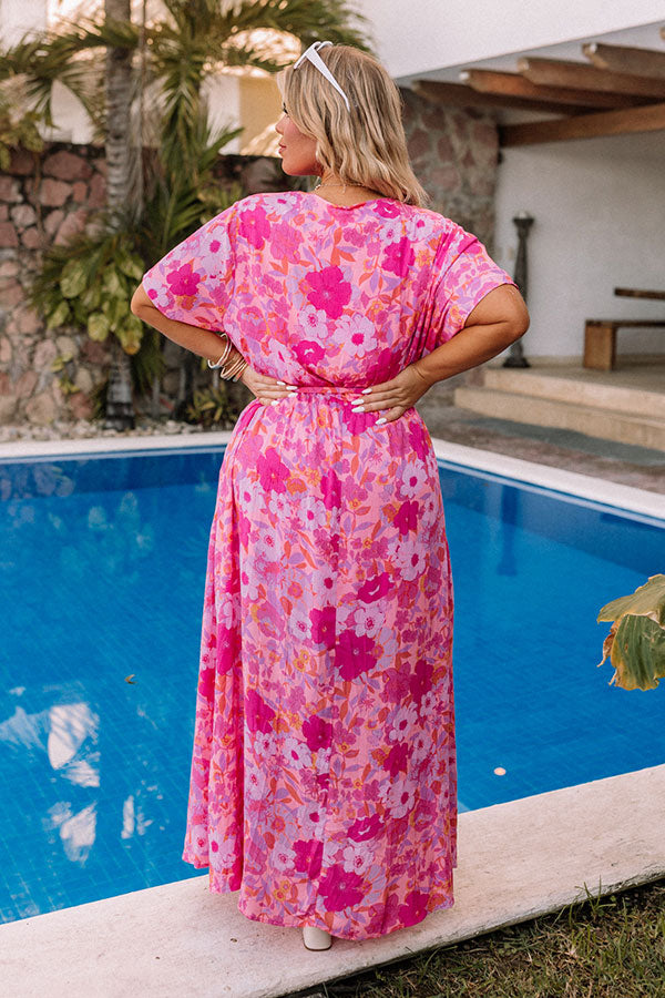 Just Met You Floral Maxi in Pink Curves Image - 4