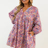 Party in Galveston Babydoll Dress in Blooming Dahlia Curves Image - 1