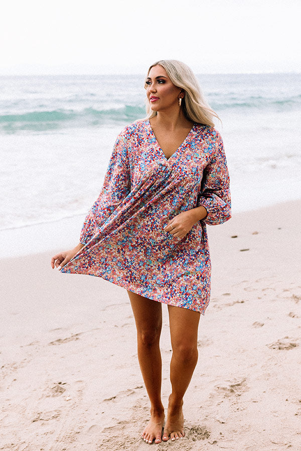 Party in Galveston Babydoll Dress in Blooming Dahlia