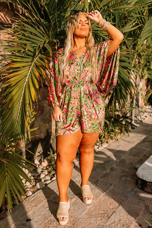 Truly Tropical Satin Romper Curves