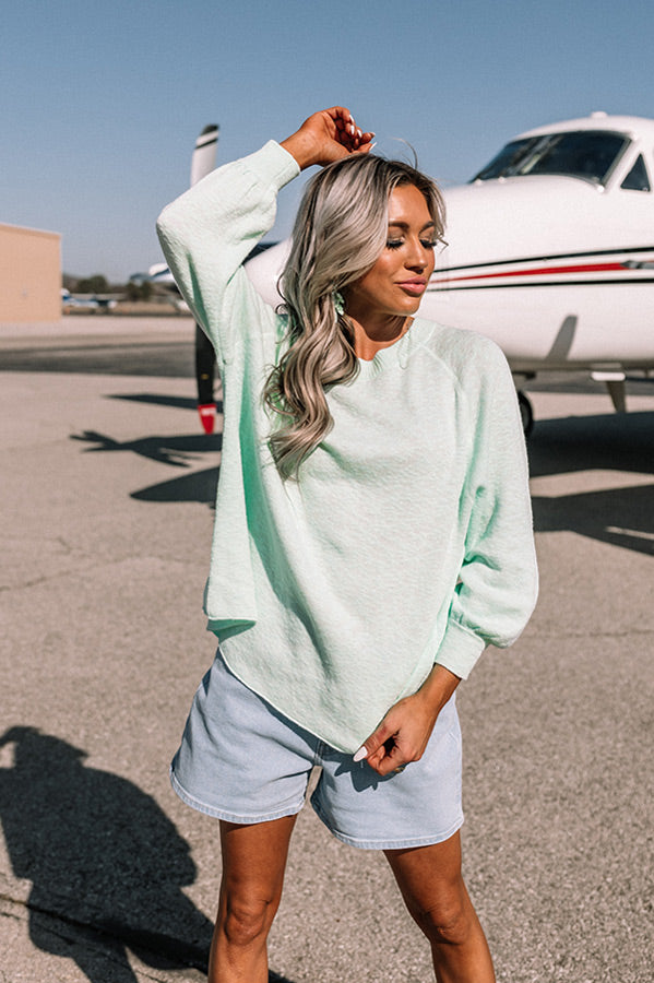 Copy That Knit Sweater In Mint Image - 1