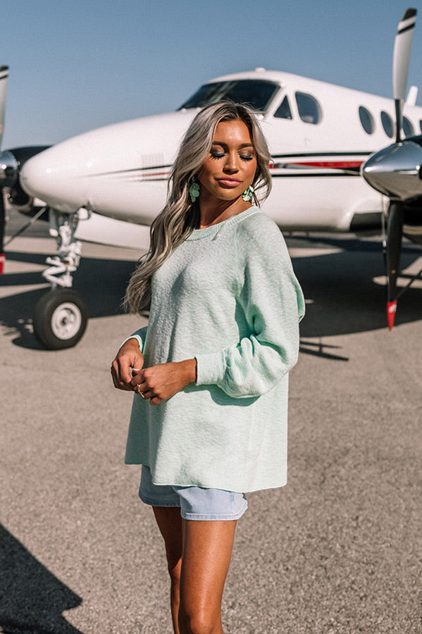 Copy That Knit Sweater In Mint Image - 4