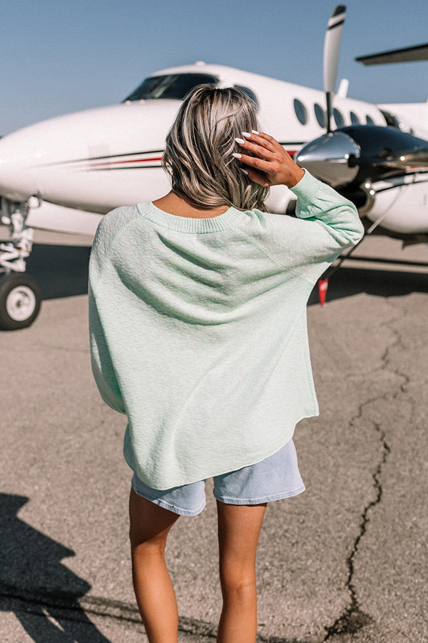 Copy That Knit Sweater In Mint Image - 5