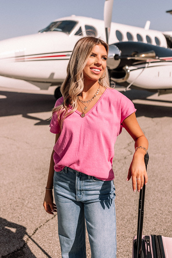 Trading Favors Shift Tee In Pink Image - 3