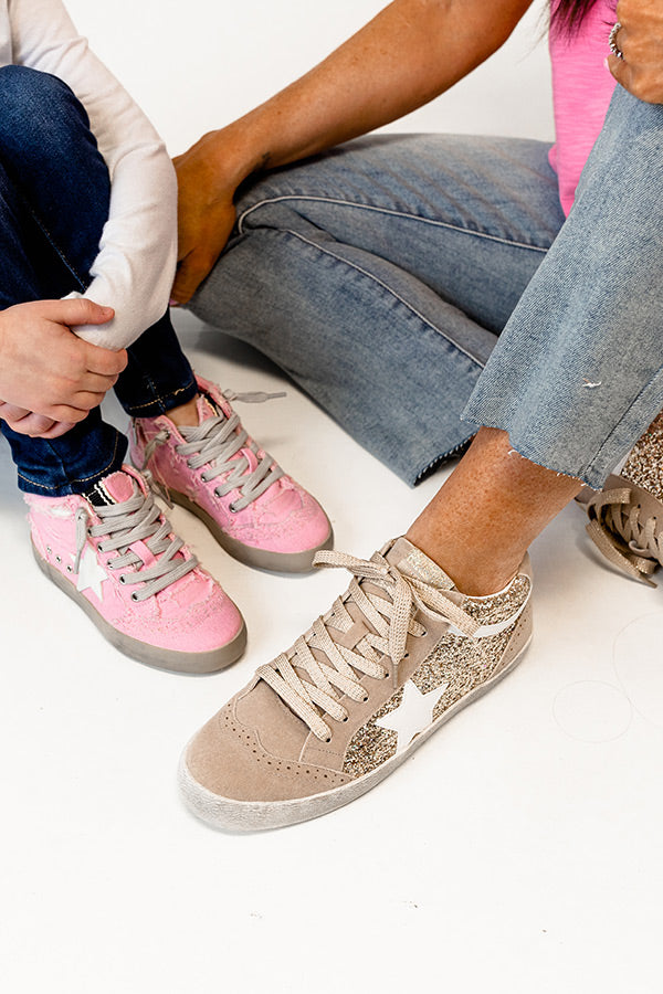 The Evelyn Children's Vintage Sneaker in Pink