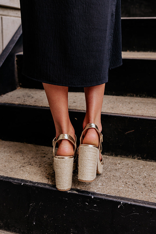 The Leilani Heel In Gold Image - 3