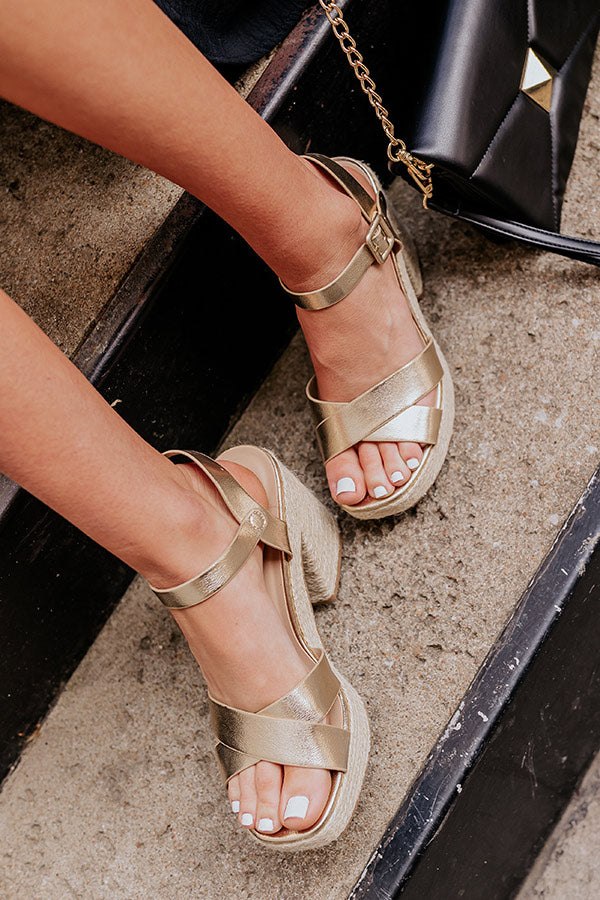 The Leilani Heel In Gold Image - 2