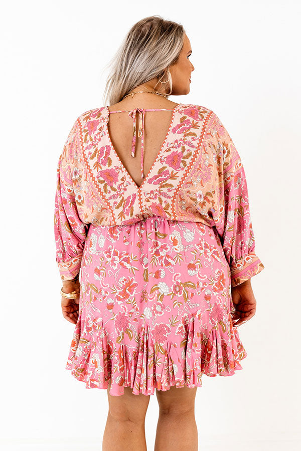 Down The Beach Floral Dress Curves Image - 5