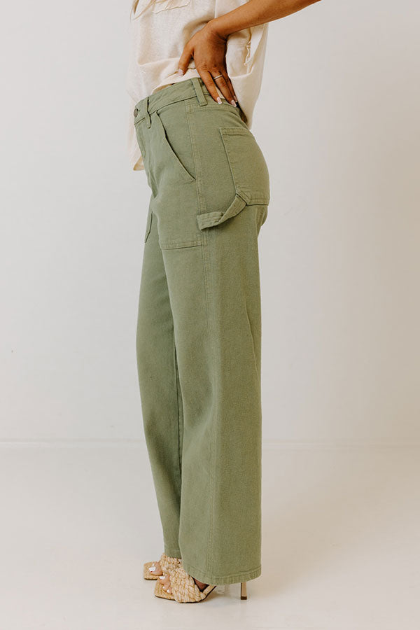 The Hannah High Waist Metallic Cargo Pants • Impressions Online Boutique