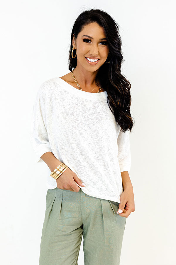Central Avenue Sweetness Top In Ivory