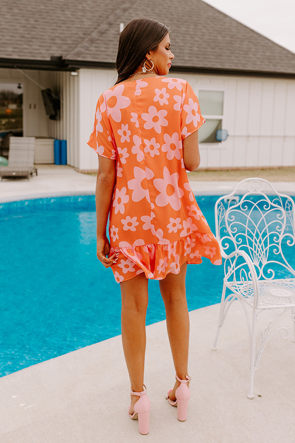 Malibu Villa Shift Dress in Orange Image - 4