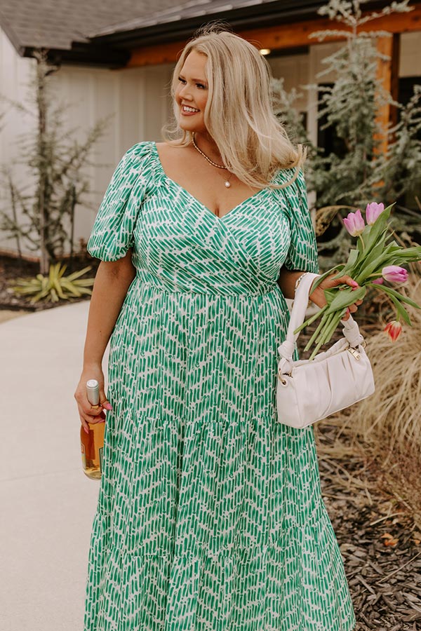 Maldives Escape Maxi In Jade Curves Image - 2