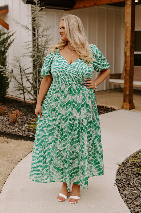 Maldives Escape Maxi In Jade Curves Image - 3