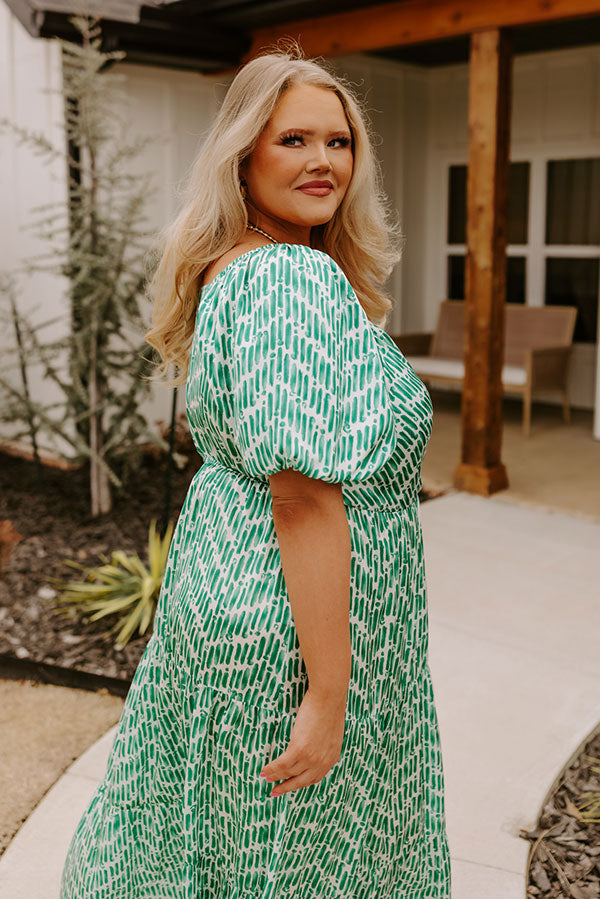 Maldives Escape Maxi In Jade Curves Image - 4