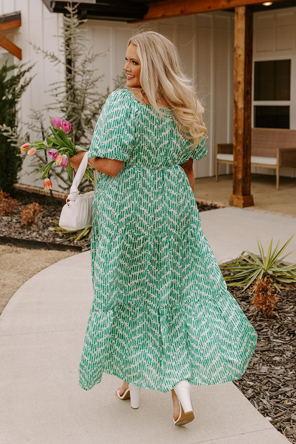 Maldives Escape Maxi In Jade Curves Image - 5