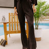 Genuine Gratitude Pleated High Waist Pants In Black Image - 1