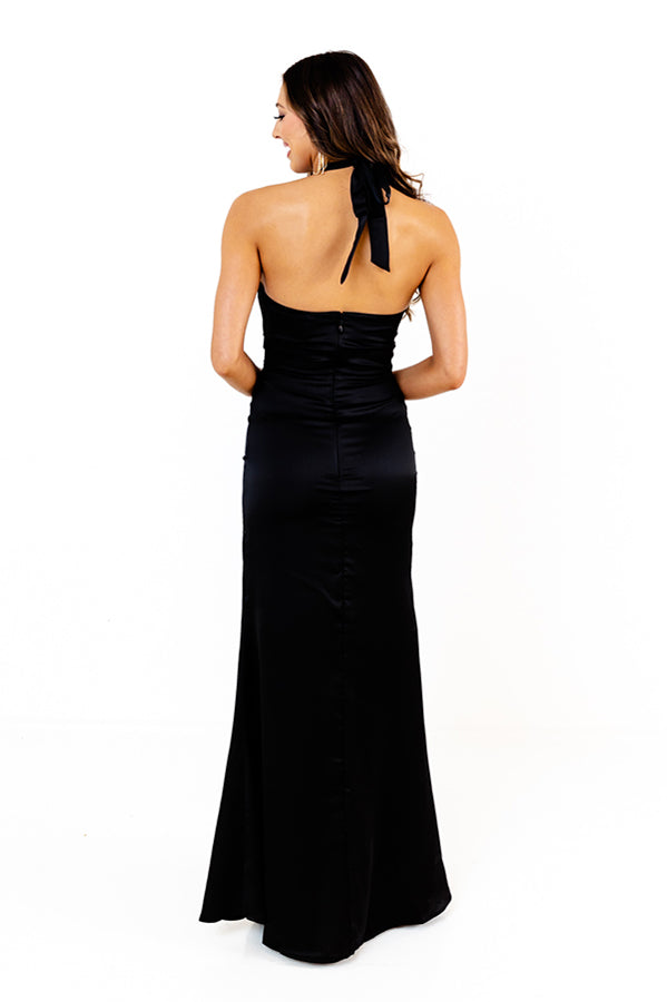 Late Night Gala Satin Maxi Image - 4