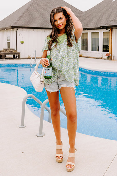 Sea Twirls Embroidered Shift Top main image 1