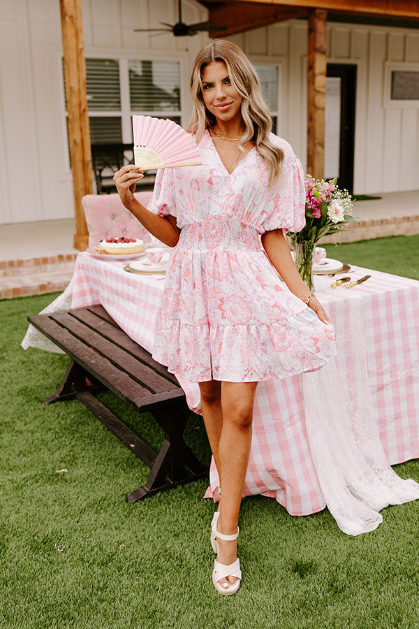 Seashore Symphony Smocked Mini Dress Image - 1