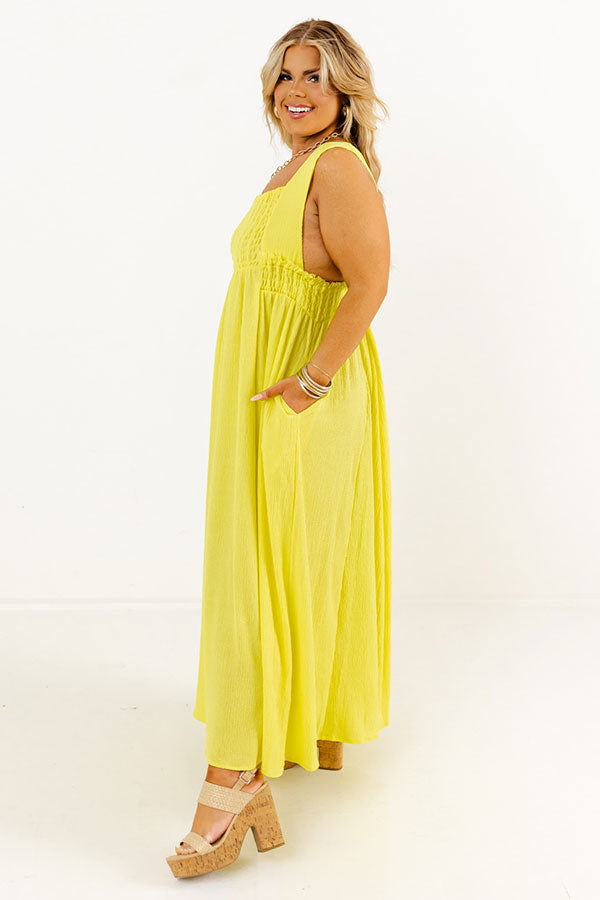 Sun-Kissed Sands Midi In Yellow Curves Image - 3