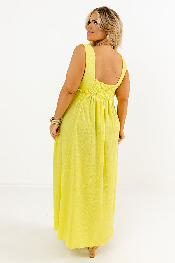 Sun-Kissed Sands Midi In Yellow Curves Image - 4