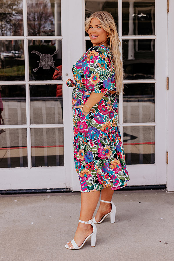 Coastal Charisma Midi In Green Curves Image - 3