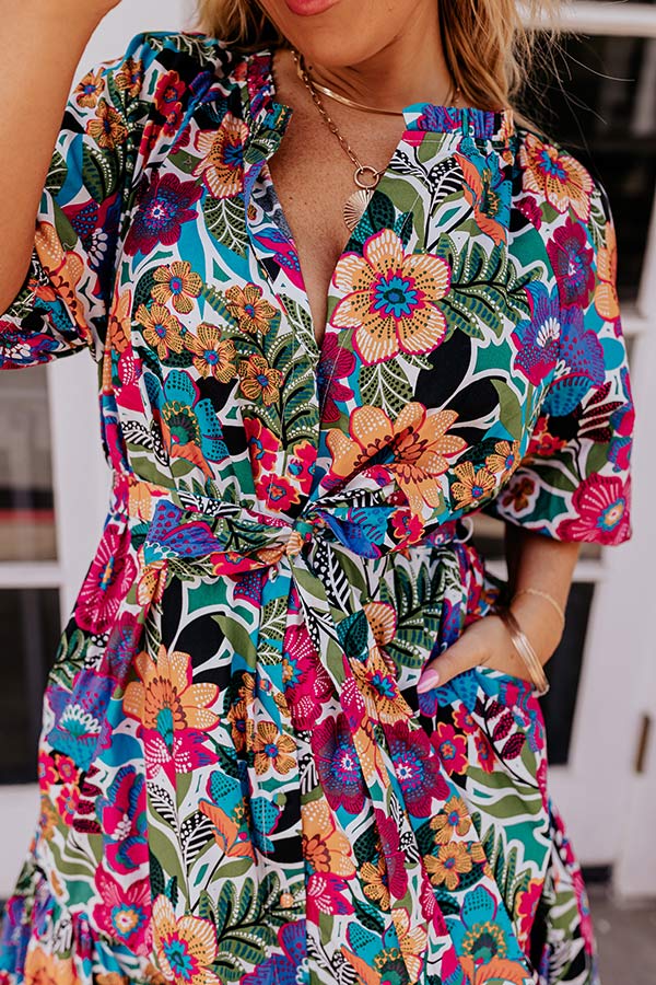 Coastal Charisma Midi In Green Curves Image - 2