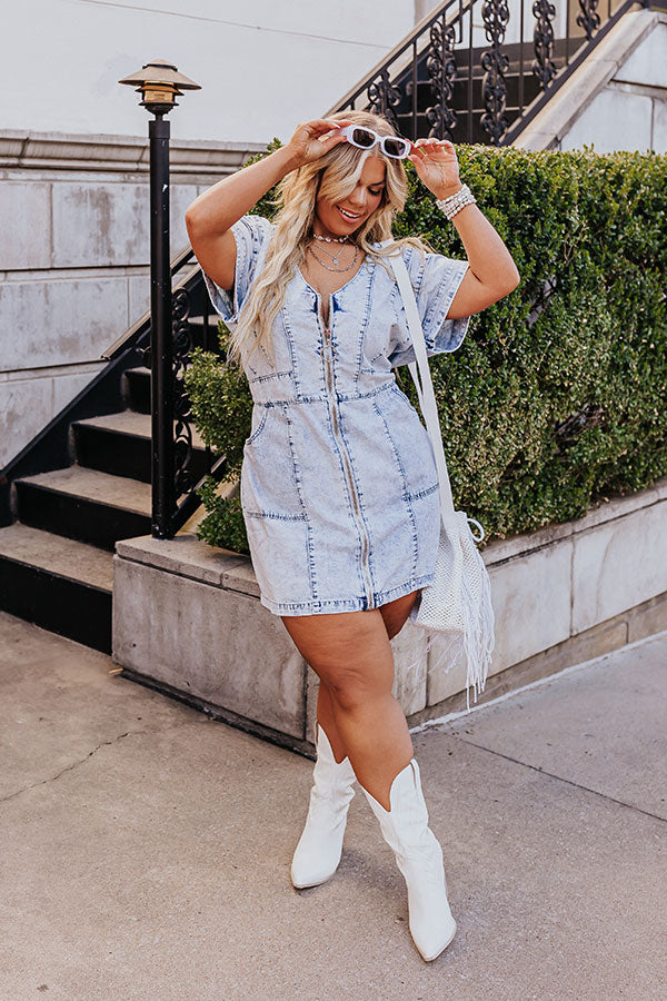 New York State of Mind Denim Dress Curves Image - 1