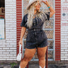 Manhattan Marvels Denim Romper in Vintage Black Curves Image - 1