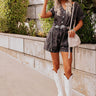 Manhattan Marvels Denim Romper in Vintage Black Image - 1