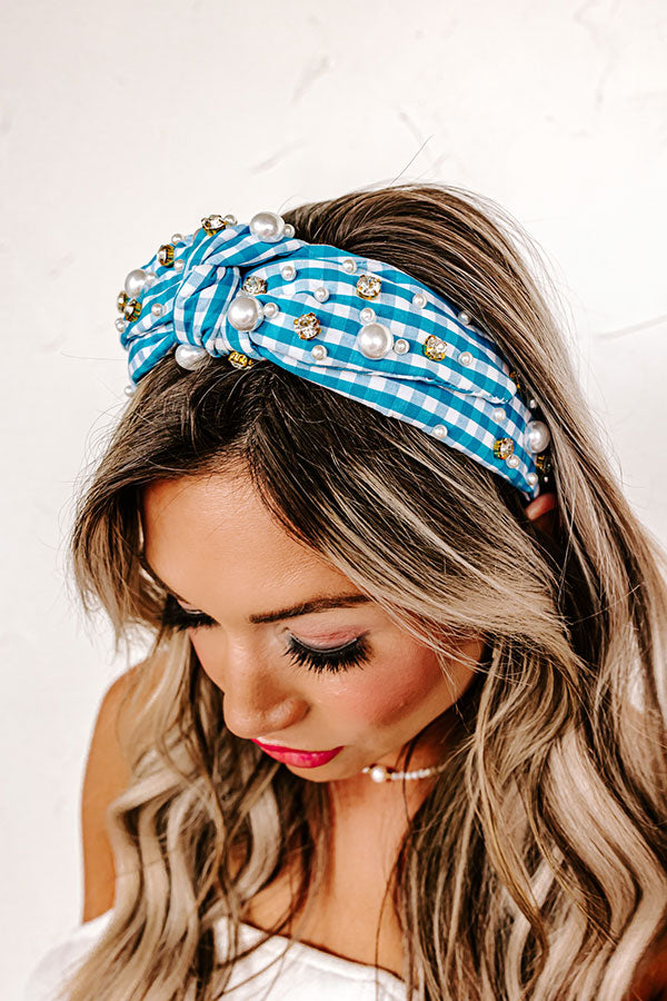 Inspiring Sights Embellished Headband In Blue
