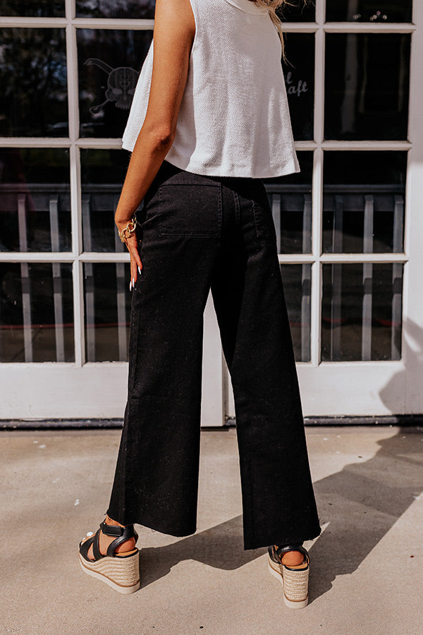 The Adriana High Waist Wide Leg Jean in Black • Impressions Online Boutique