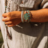 Sangria Cruise Semi Precious Wrap Bracelet In Turquoise Image - 1