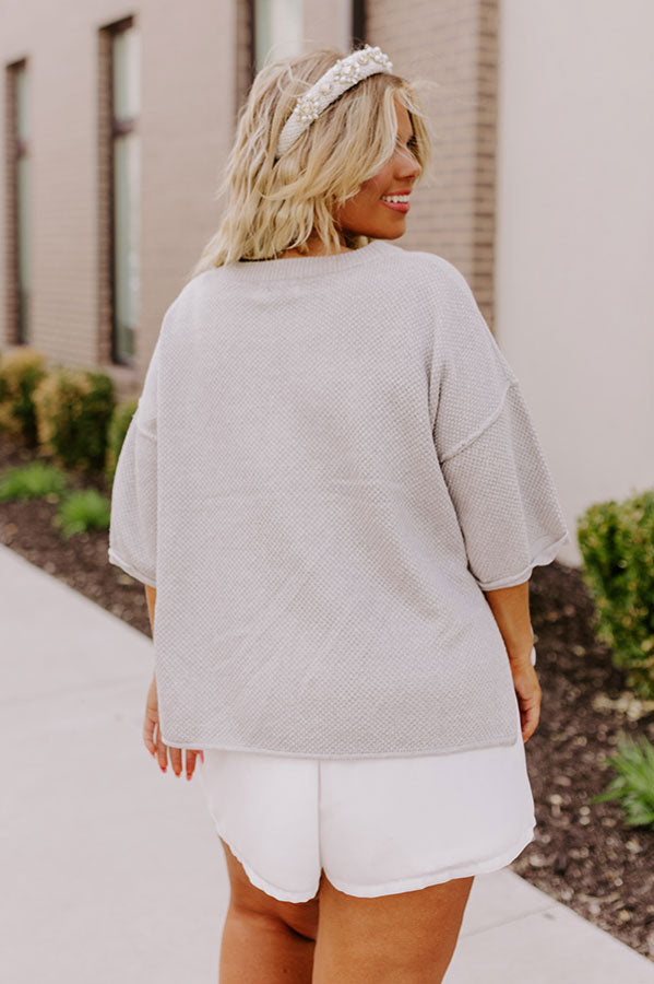 Joyful Journeys Knit Top In Grey Curves Image - 5