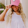 Cider And Smiles Corduroy Baseball Cap in Pink Image - 1