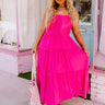 Greatest Opportunity Midi In Hot Pink Curves Image - 1