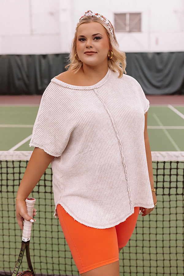 Along The Path Mineral Wash Knit Top In Stone Curves Image - 3