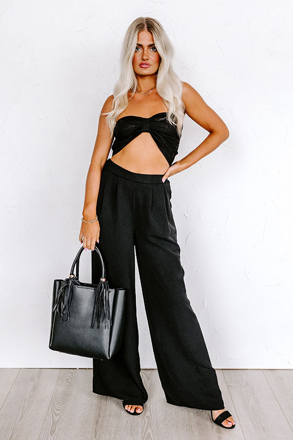 The Maddie High Waist Trousers In Black