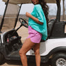 Extra Cardio High Waist Windbreaker Shorts In Violet Image - 1