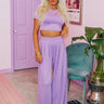 Divine Spark High Waist Pants In Lavender Image - 1