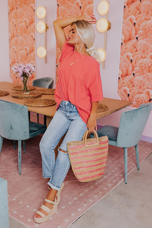 Vibrant Smiles Shift Tee in Calypso Image - 1