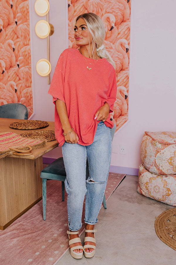 Vibrant Smiles Shift Tee in Calypso Image - 5