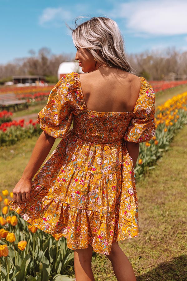 Vibrant Smiles Smocked Mini Dress Image - 4