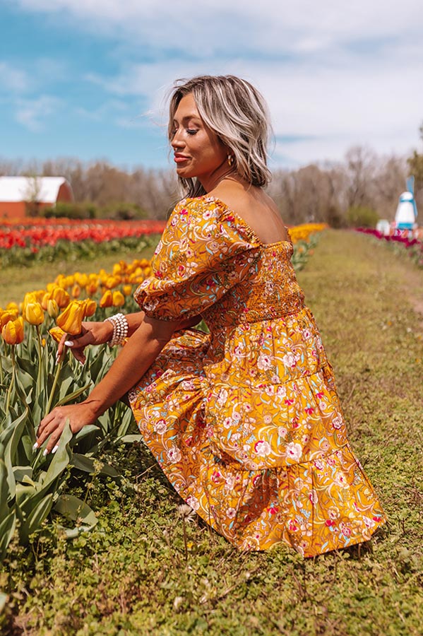 Vibrant Smiles Smocked Mini Dress Image - 5