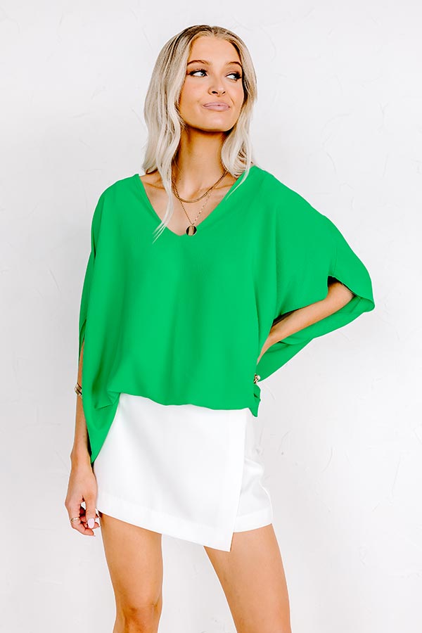 Be My Muse Top in Kelly Green Image - 5