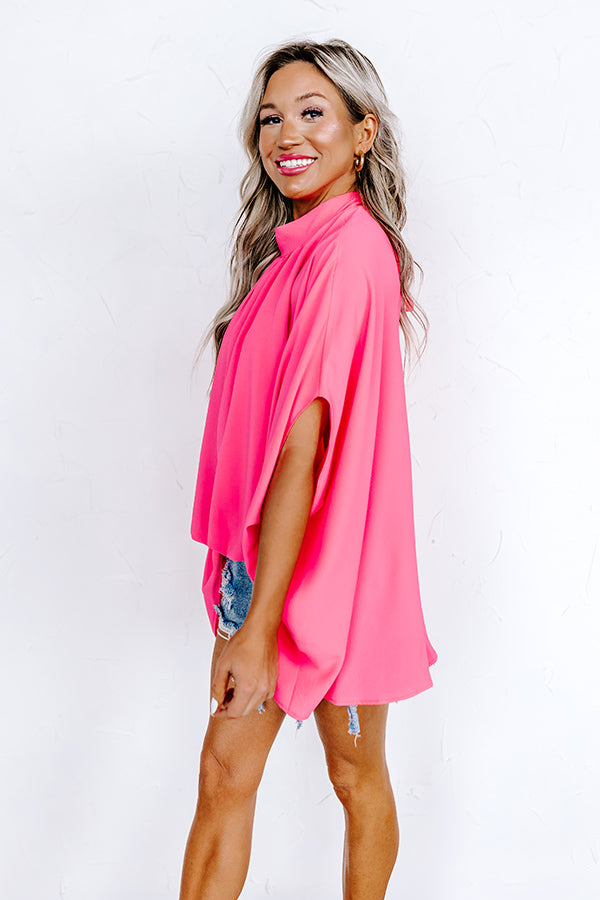 Local Flair Shift Top In Hot Pink Image - 2