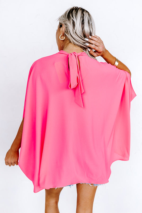 Local Flair Shift Top In Hot Pink Image - 3