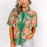 Coastal Call Button Up in Green Image - 1